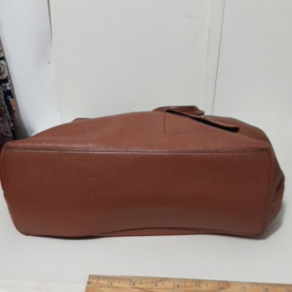 J. Crew Elegant Brown Leather Tote Bag - Picture 5 of 16